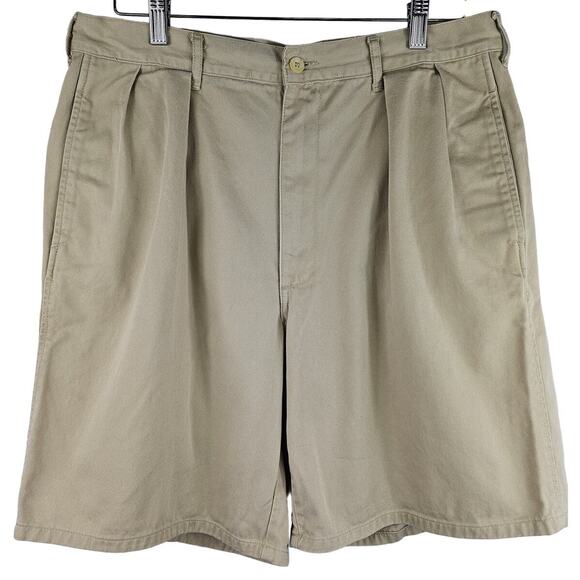POLO BY RALPH LAUREN PLEATED FRONT KHAKI MEN'S SHORTS SIZE 34 - Picture 1 of 6